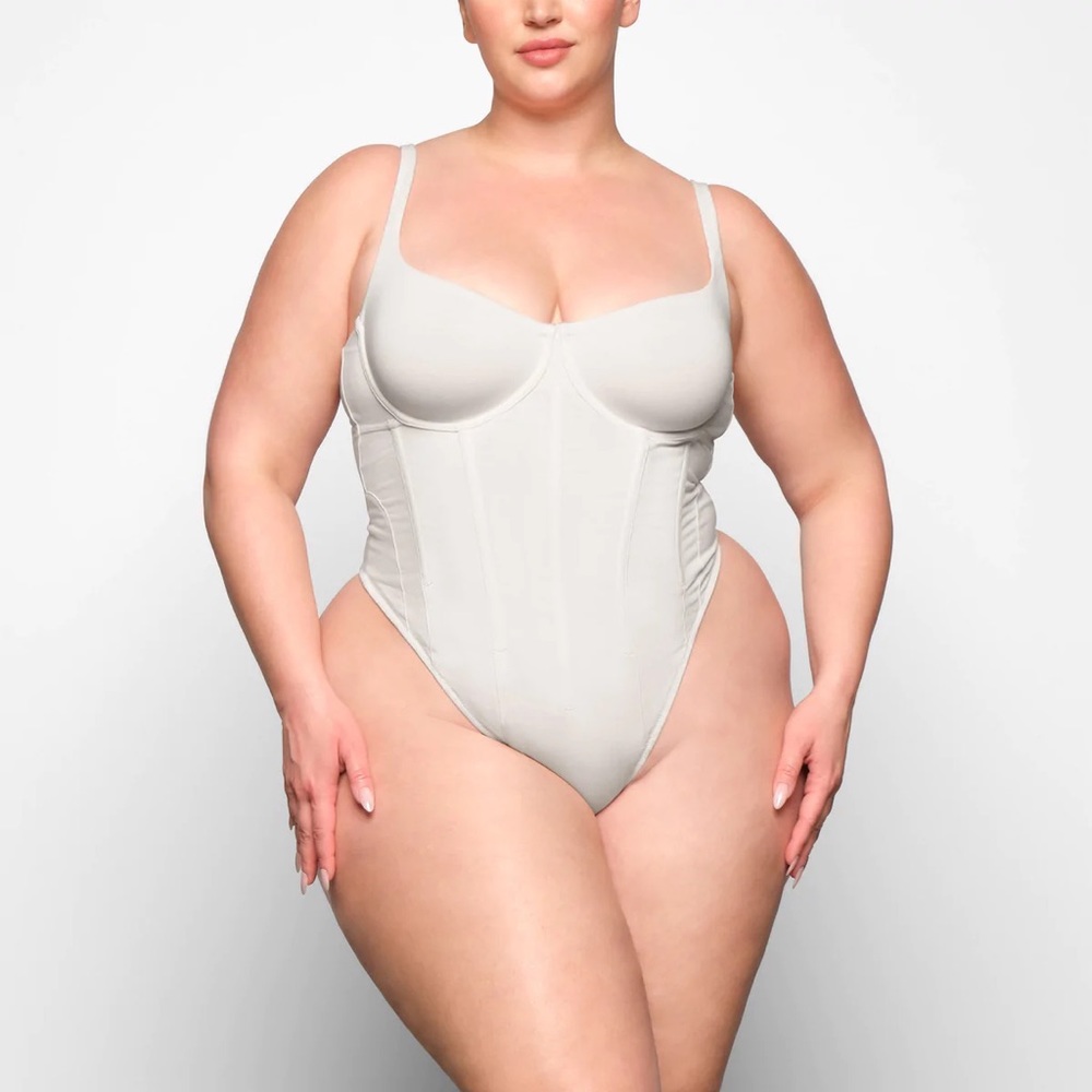 SKIMS Cotton Corset Unlined Bodysuit NWT